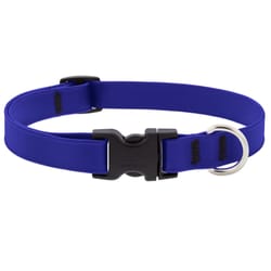 LupinePet Splash True Blue BioThane Dog Adjustable Collar Medium