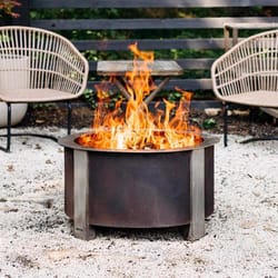 Breeo X Series 30 in. W Corten Steel Outdoor Round Wood Fire Pit