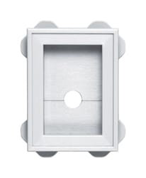 Builders Edge 6-1/4 in. H X 8 in. W X 1-5/8 in. L Prefinished White Vinyl Mounting Block