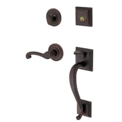 Baldwin Estate Madison Distressed Oil Rubbed Bronze Handleset 2-1/4 in.