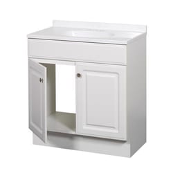 Zenna Home Single White Vanity Combo 30 in. W X 18 in. D X 35 in. H