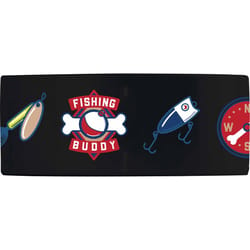 Open Road Brands Multicolored Fishing Badges Dolomite Dog Bowl