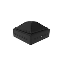 Fortress Estate 3 in. H X 3 in. L Powder Coated Black Steel Post Cap