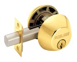 Schlage Bright Brass Double Cylinder Deadbolt
