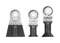 Fein StarlockPlus 1-3/8 1-3/4 2-9/16 in. S X 3.8 in. L Bi-Metal E-Cut Saw Blade Set 3 pk