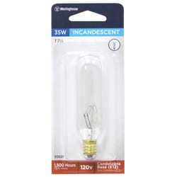 Westinghouse 35 W E12 Tubular Incandescent Bulb E12 (Candelabra) White 1 pk