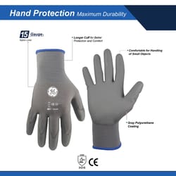 General Electric Unisex Dipped Gloves Gray M 1 pair