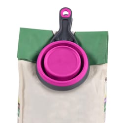 Dexas Pink Rubber 2 cups Pet Food Scoop For All Animals
