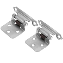 Laurey 1-5/8 in. W X 2-3/4 in. L Polished Chrome Silver Steel Self-Closing Hinge 2 pk