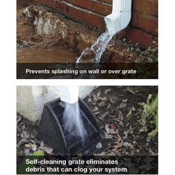 NDS Downspout Defender 12 in. Black Square Polyethylene Drain Grate