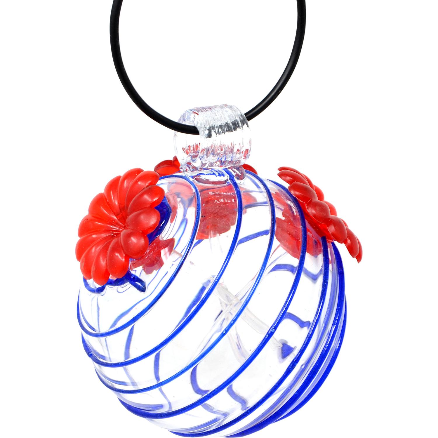 Gift Essentials Gift Essentials Hummingbird 8 oz Glass Hummingbird Feeder Nectar Feeder 3 ports