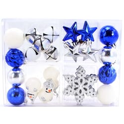 Celebrations Blue/Silver/White Mini Assorted Ornaments