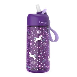 Bentgo 15 oz Purple BPA Free Unicorn Bottle with Straw Cap