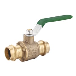 Arrowhead 1-1/2 in. Brass Press Ball Valve Full Port Lever For Water