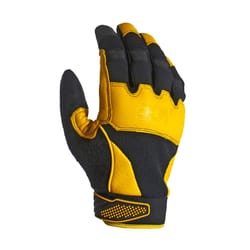 Ace Men's Indoor/Outdoor Work Gloves Black/Yellow L 1 pair