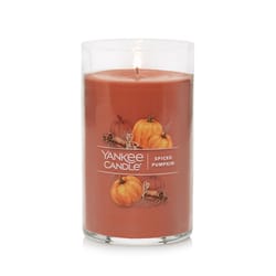 Yankee Candle Signature Orange Spiced Pumpkin Scent Pillar Candle 14.25 oz