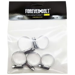 FOREVERBOLT 11/16 in to 1-1/4 in. SAE 12 Silver Hose Clamp Stainless Steel Band