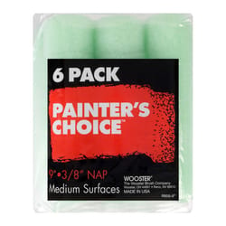 Wooster Painter's Choice Fabric 9 in. W X 3/8 in. Paint Roller Cover 6 pk