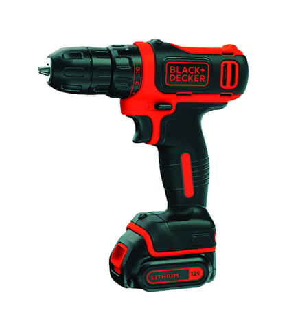 BLACK+DECKER 12-volt Max 3/8-in Keyless Cordless Drill (1-Battery Included,  Charger Included in the Drills department at