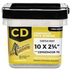 Big Timber No. 10 Sizes X 2-3/4 in. L Castle Gray Star Trim Head Composite Deck Screws 1 lb 75 pk
