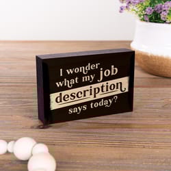 P Graham Dunn 4 in. H X 5 in. L Dark Brown Wood Job Description Word Block