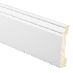 Inteplast Building Products 9/16 in. H X 3-15/16 in. W X 8 ft. L Prefinished Crystal White Polystyre