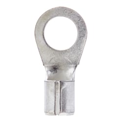 Jandorf 6 Ga. Uninsulated Wire Terminal Ring Silver 2 pk