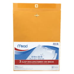 Mead 10 in. W X 13 in. L Other Brown Envelopes 3 pk