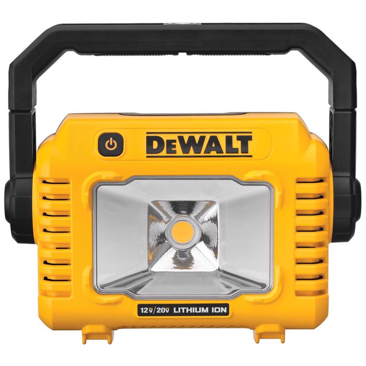 DeWalt 20V MAX 1500 lm Black Yellow LED Jobsite Spotlight Mfr DCL043 Ace Hardware
