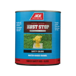 Ace Rust Stop Indoor / Outdoor Gloss Safety Red Enamel Rust Preventative Paint 1 qt