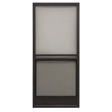 Precision 35-1/4in W x 79-3/4in H Bronze Steel Frame Swinging Screen Door - Ace  Hardware - Ace Hardware