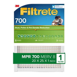 Filtrete 20 in. W X 25 in. H X 1 in. D Polypropylene 700 MPR Pleated Air Filter 1 pk