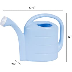 Novelty Sky Blue 2 gal Plastic Deluxe Watering Can