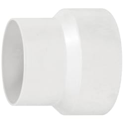 Deflect-O 4 - 3 in. D White Plastic Increaser/Reducer