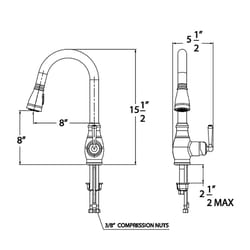 Huntington Brass Isabelle One Handle Chrome Pull-Down Kitchen Faucet