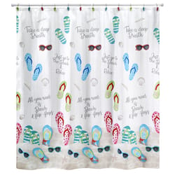 Avanti Linens Beach Mode 72 in. H X 72 in. W Multicolor Shower Curtain Polyester