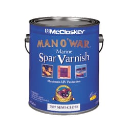 McCloskey Man O' War Semi-Gloss Clear Water-Based Marine Spar Varnish 1 gal