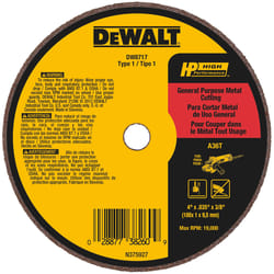DeWalt 4 in. D X 3/8 in. Aluminum Oxide Cut-Off Wheel