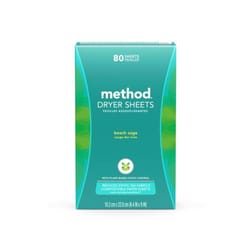 Method Beach Sage Scent Dryer Sheets Sheets 80 pk