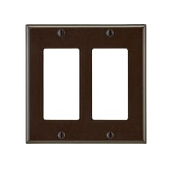 Leviton Brown 2 gang Thermoplastic Decorator Wall Plate 1 pk