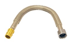 Apollo 3/4 in. PEX X 3/4 in. D FPT 18 in. Corrugated Stainless Steel Water Heater Supply Line