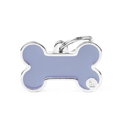 MyFamily Basic Handmade Lilac Bone Aluminum Dog Pet Tags Large