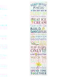 P Graham Dunn Multicolored Wood 60 in. H X 14 in. L X 0.75 in. W Beach House Rules Porch Sign