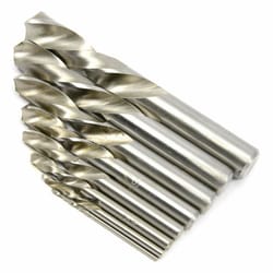 Forney High Speed Steel Stubby Left Hand Drill Bit 8 pc