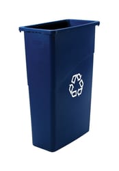 Rubbermaid Slim Jim 23 gal Blue Resin Recycling Bin