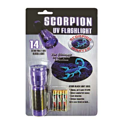 Scorpion 14 Led Black Purple Led Uv Flashlight Aaa Battery Ace Hardware