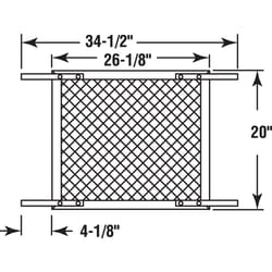 Prime-Line 34-1/2 in. L Gray Plastic Screen Door Grille 1 pc