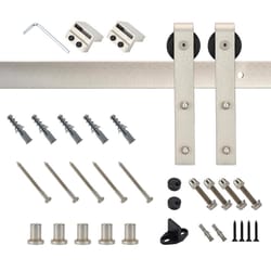 Ace Silver Steel Barn Door Hanger Kit