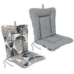 Jordan Manufacturing Gray Palm Polyester Chair Cushion 3.5 in. H X 21 in. W X 38 in. L