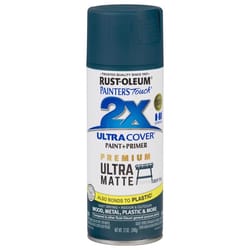 Rust-Oleum Painter's Touch 2X Ultra Cover Ultra Matte Deep Teal Paint+Primer Spray Paint 12 oz